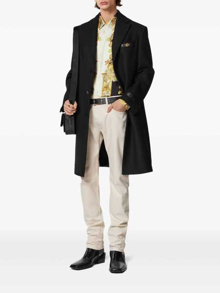 Camasi Versace Coral Teater White Shirt With Classic Collar And All-Over Print In Silk Man WHITE Barbati (BM 18455217) 2