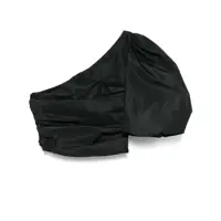 Topuri 'Magnanina' Black One Shoulder Top With Ruffle Details In Techn Fabric Woman Femei