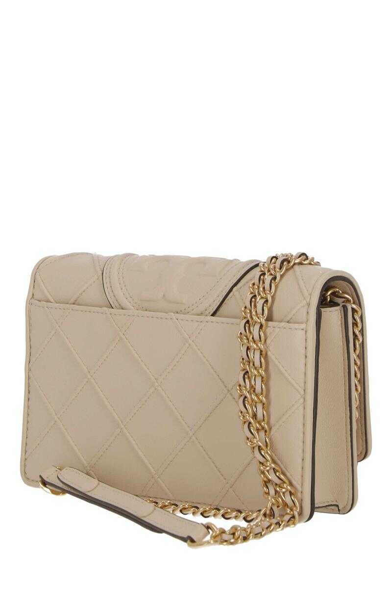 Portofele Tory Burch Tory Burch Fleming Soft Chain Wallet White Femei (BM 18455790) 2