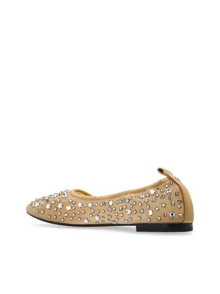 Balerini Tory Burch Beige Ballet Flats With All-Over Crystals Application In Tech Fabric Woman Beige Femei (BM 18455973) 5
