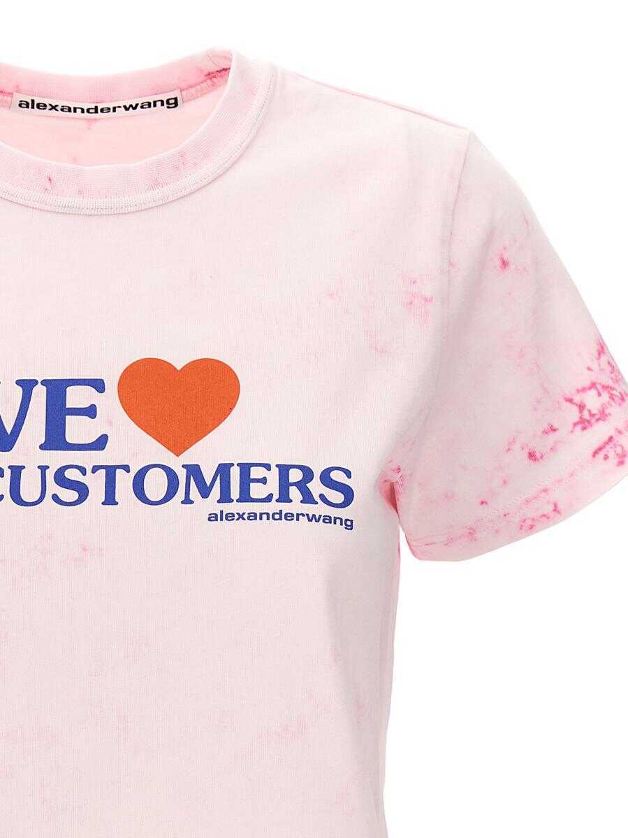 Tricouri Alexander Wang Alexander Wang We Love Our Customers T-Shirt PINK Femei (BM 18456471) 3