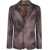 AVANT TOI Avant Toi Felted Rever Jacket With Black Brush Strokes Effect Clothing BROWN