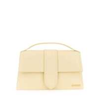 Genti de mana 'Le Bambinou' Cream White Handbag With Logo Lettering In Leather Woman Femei