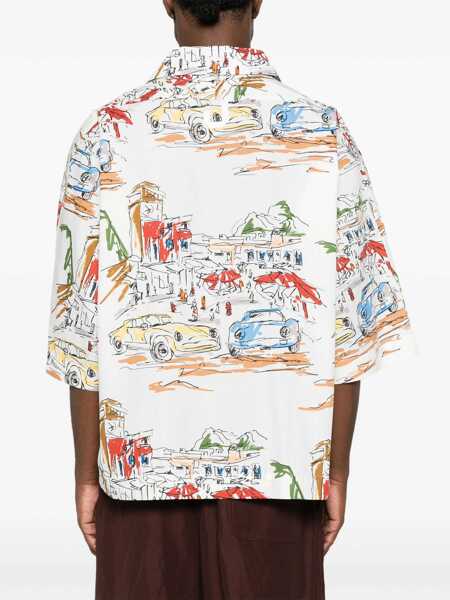 Camasi JACQUEMUS La Chemise Casaco Multicolor Bowling Shirt With Graphic Print In Cotton Man MULTICOLOR Barbati (BM 18457125) 4