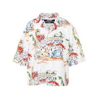 Camasi 'La Chemise Casaco' Multicolor Bowling Shirt With Graphic Print In Cotton Man Barbati
