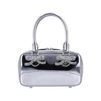 Genti de umar Self-Portrait Metallic Leather Mini Tote Bag Femei