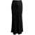 PLAIN Black 'Midi' Skirt With Volant Detail At The End In Satin Woman Black