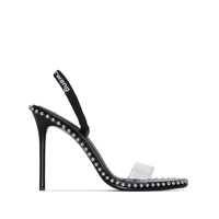 Pantofi cu toc Alexander Wang Black Leather Sandals Femei