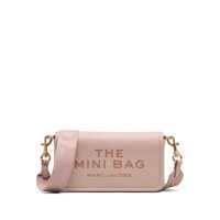 Genti de umar 'The Mini Bag' Pink Crossbody Bag With Logo Detail In Hammered Leather Woman Femei