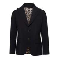 Sacouri Black Single-Breasted Blazer In Viscose Blend Man Barbati