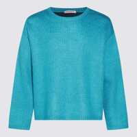 Pulovere Valentino Garavani Sky Blue Silk Sweater Barbati