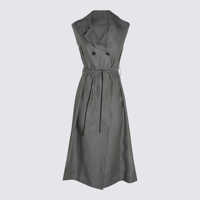 Rochii Glanshirt Grey Linen Dress Femei