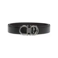 Curele Salvatore Ferragamo Black Leather Belt Barbati