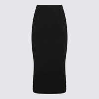 Fuste Alexander McQueen Black Wool Blend Skirt Femei