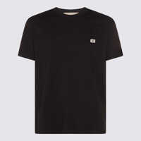 Tricouri Polo Valentino Garavani Black Cotton T-Shirt Barbati
