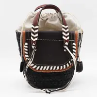 Genti de mana CUBA LAB Cuba Lab Black Leather Habanera Satchels Bag