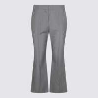 Pantaloni casual Alexander McQueen Grey Wool Pants Femei