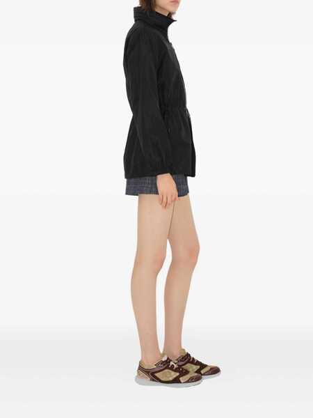 Geci Burberry Burberry Check Motif Nylon Jacket Black Femei (BM 18463086) 2