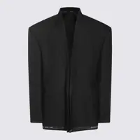 Sacouri Balenciaga Black Cotton Blazer Femei