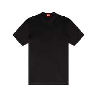Tricouri Diesel Black T-Shirt With Embroidered Oval Logo Barbati