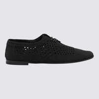 Pantofi eleganti Dolce & Gabbana Black Lace Up Shoes Barbati