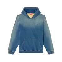 Bluze de trening Diesel 'Boxt-Hood' Blue Hoodie With Fixed Hood And Oval D Logo Embroidery On The Front In Cotton Man