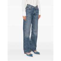 Blugi AGOLDE Dama - Blugi AGOLDE Blue Jeans With Beltl Loops And Logo Patch On The Rear In Denim Woman BLUE Femei (BM 18464637) - B-mall.ro