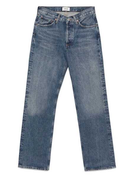 Blugi AGOLDE Blue Jeans With Beltl Loops And Logo Patch On The Rear In Denim Woman BLUE Femei (BM 18464640) 1