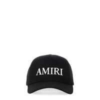 Sepci Amiri Black Cotton Baseball Hat Barbati
