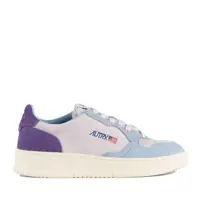 Sneakers Autry Medalist Low Tricolor Suede Sneakers Patridge And Mauve Color Femei