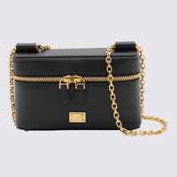 Genti de umar Dolce & Gabbana Black Leather Crossbody Bag Femei