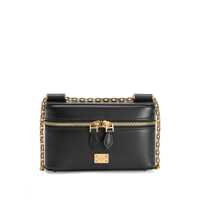 Genti de umar 'Sicily Cube' Black Shoulder Bag With Logo Plaque On The Front And Double Zip In Leather Woman Femei