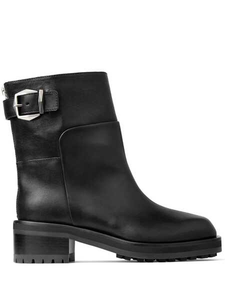 Bocanci Jimmy Choo Brooklyn Black Ankle Boots With Buckle In Smooth Leather Woman Black Femei (BM 18466095) 1