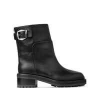 Bocanci 'Brooklyn' Black Ankle Boots With Buckle In Smooth Leather Woman Femei