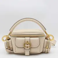 Genti de umar Chloé Beige Leather Camera Bag Femei