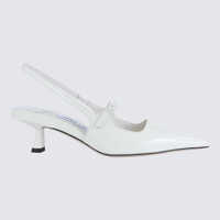 Pantofi cu toc Jimmy Choo White Leather Pumps Femei