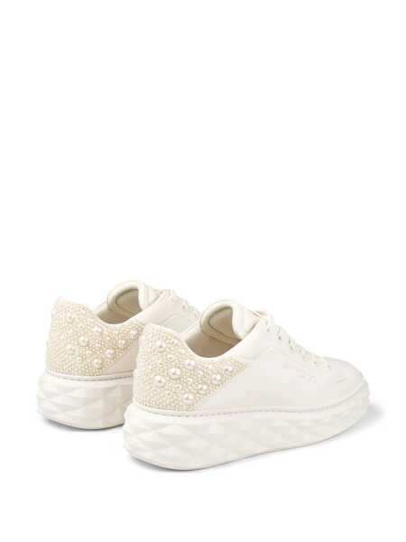 Sneakers Jimmy Choo Jimmy Choo White Leather Sneakers LATTE MIX Femei (BM 18467646) 3