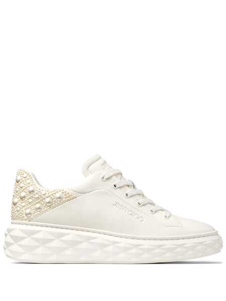 Sneakers Jimmy Choo Jimmy Choo White Leather Sneakers LATTE MIX Femei (BM 18467646) 1