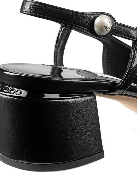 Pantofi cu toc Jimmy Choo Jimmy Choo Elisa Patent Leather Slingback Pumps Black Femei (BM 18468027) 5