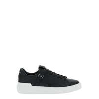 Sneakers 'B-Court B-Buzz' Black Low Sneakers With Diamond Motif And Logo Patch On The Tongue In Leather Man Barbati