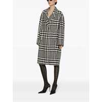Paltoane Dama - Paltoane Dolce & Gabbana Black And White Coat With All-Over Check Motiv In Wool Blend Woman Multicolor Femei (BM 18468141) - B-mall.ro