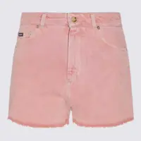 Pantaloni casual Dolce & Gabbana Pink Cotton Shorts Femei