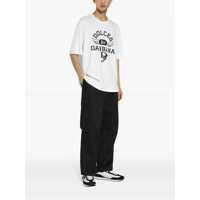 Tricouri pentru Barbati - Tricouri Dolce & Gabbana White Oversize T-Shirt With Maxi Logo On The Front In Cotton Man WHITE Barbati (BM 18469377) - B-mall.ro