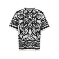 Tricouri Dolce & Gabbana 'Maiolica' Print T-Shirt Barbati