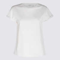 Tricouri Golden Goose White Cotton T-Shirt Femei