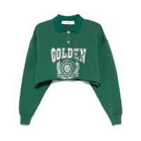 Pulovere Golden Goose Organic Cotton Cropped Sweatshirt Femei