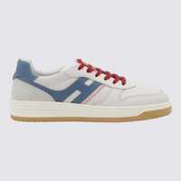 Sneakers Hogan White And Light Blue Leather Sneakers Barbati