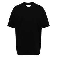 Tricouri Black Double-Layers T-Shirt In Cotton Man Barbati