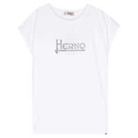 Tricouri White T-Shirt With Logo On The Front Decorated With Studs In Cotton Woman Femei