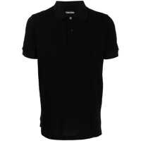 Tricouri Polo Black Short-Sleeves Polo In Cotton Piquet Jersey Man Barbati